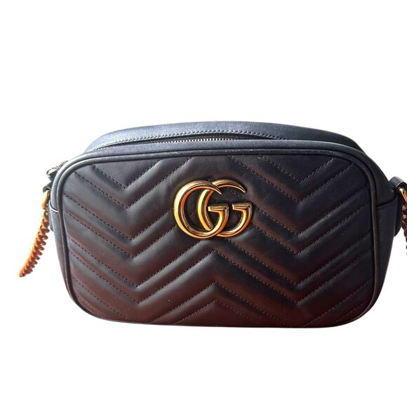 GUCCI GG Marmont Camera Crossbody Bag Black - Picture 6 of 7
